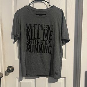 Grrrl What Doesn’t Kill Me… grey T shirt